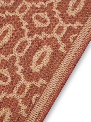 In- & Outdoor Rug Metro Beige/Red 200x290 cm