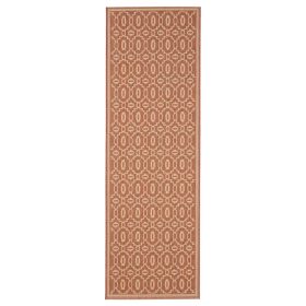 In- & Outdoor Runner Metro Beige/Red 80x240 cm