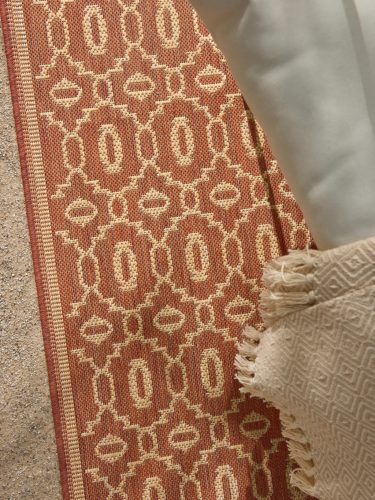 In- & Outdoor Runner Metro Beige/Red 80x240 cm
