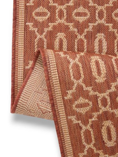 In- & Outdoor Runner Metro Beige/Red 80x240 cm