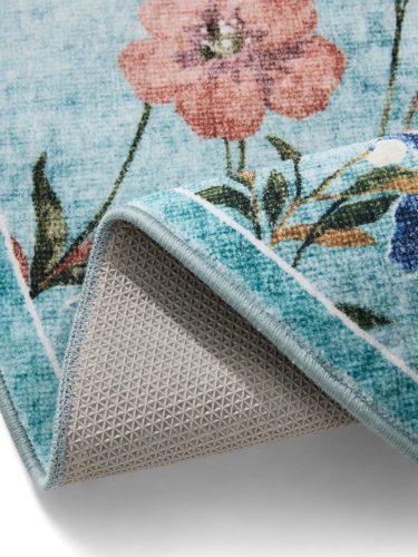 Washable Rug Milly Multicolour/Turquoise ø 160 cm round