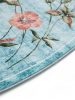 Washable Rug Milly Multicolour/Turquoise ø 160 cm round