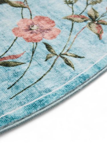 Washable Rug Milly Multicolour/Turquoise ø 160 cm round