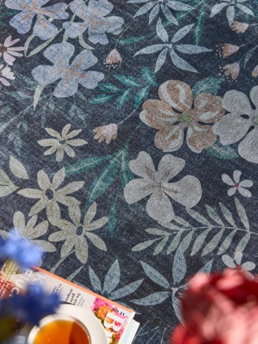 Washable Rug Milly Multicolour/Black ø 160 cm round