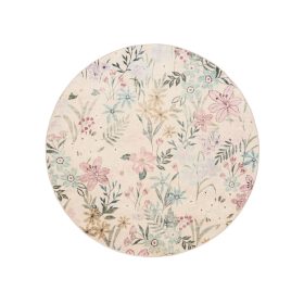 Washable Rug Milly Multicolour/White ø 160 cm round