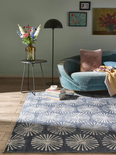 Washable Rug Milly Charcoal/Blue 200x300 cm