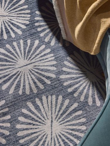 Washable Rug Milly Charcoal/Blue 80x150 cm
