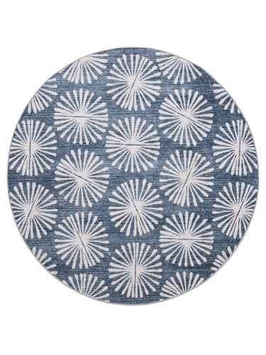 Washable Rug Milly Charcoal/Blue ø 160 cm round