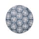 Washable Rug Milly Charcoal/Blue ø 160 cm round