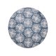 Washable Rug Milly Charcoal/Blue ø 160 cm round