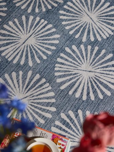 Washable Rug Milly Charcoal/Blue ø 160 cm round