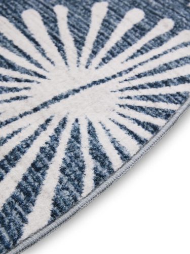 Washable Rug Milly Charcoal/Blue ø 160 cm round
