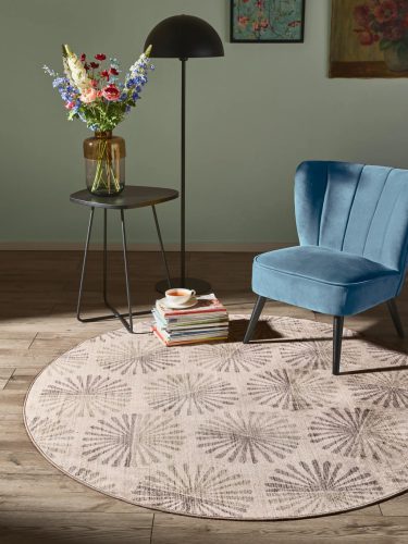 Washable Rug Milly Beige ø 160 cm round