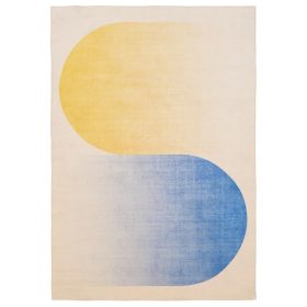 Washable Rug Luna Blue/Yellow 15x15 cm Sample