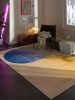 Washable Rug Luna Blue/Yellow 15x15 cm Sample