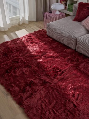Washable Shaggy Rug Nanuk Bordeaux 160x230 cm