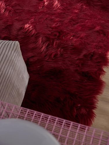 Washable Shaggy Rug Nanuk Bordeaux 60x120 cm