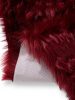 Washable Shaggy Rug Nanuk Bordeaux 15x15 cm Sample
