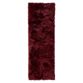 Washable Shaggy Rug Nanuk Bordeaux 80x240 cm