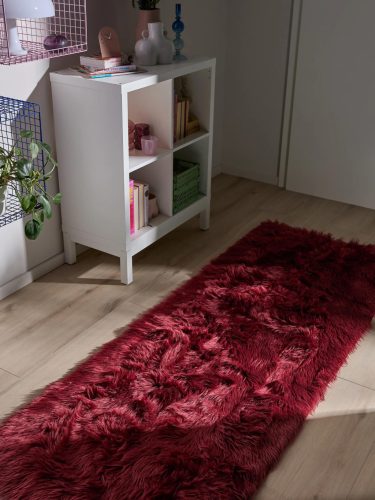 Washable Shaggy Rug Nanuk Bordeaux 80x240 cm