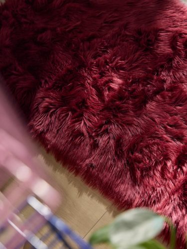 Washable Shaggy Rug Nanuk Bordeaux 80x240 cm