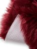 Washable Shaggy Rug Nanuk Bordeaux ø 120 cm round