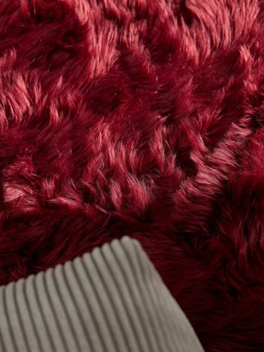 Washable Shaggy Rug Nanuk Bordeaux ø 80 cm round