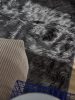 Washable Shaggy Rug Nanuk Charcoal 15x15 cm Sample