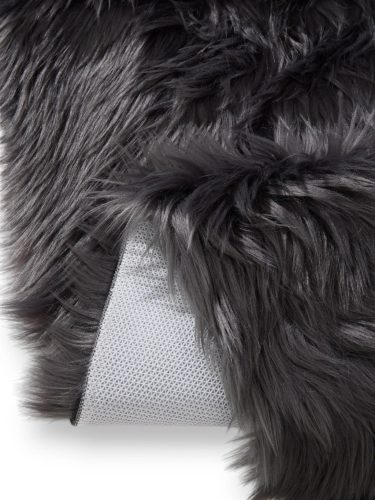 Washable Shaggy Rug Nanuk Charcoal 15x15 cm Sample