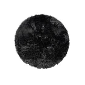 Washable Shaggy Rug Nanuk Charcoal ø 120 cm round