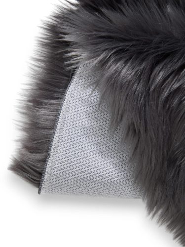 Washable Shaggy Rug Nanuk Charcoal ø 120 cm round