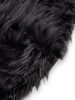 Washable Shaggy Rug Nanuk Charcoal ø 120 cm round