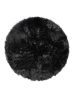 Washable Shaggy Rug Nanuk Charcoal ø 80 cm round