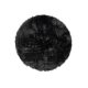 Washable Shaggy Rug Nanuk Charcoal ø 80 cm round