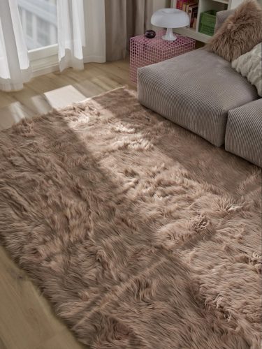 Washable Shaggy Rug Nanuk Beige 80x150 cm