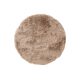 Washable Shaggy Rug Nanuk Beige ø 80 cm round