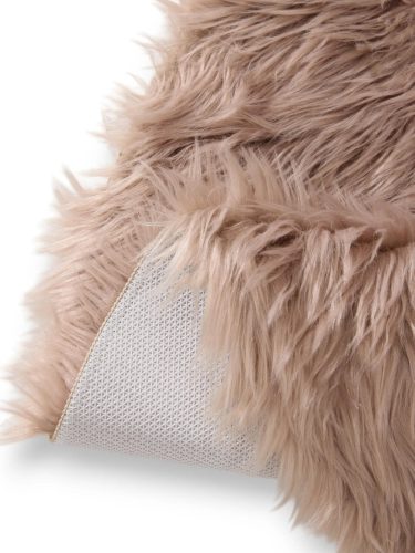 Washable Shaggy Rug Nanuk Beige ø 80 cm round
