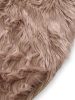 Washable Shaggy Rug Nanuk Beige ø 80 cm round