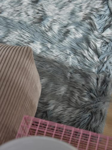 Washable Shaggy Rug Nanuk Blue 80x150 cm