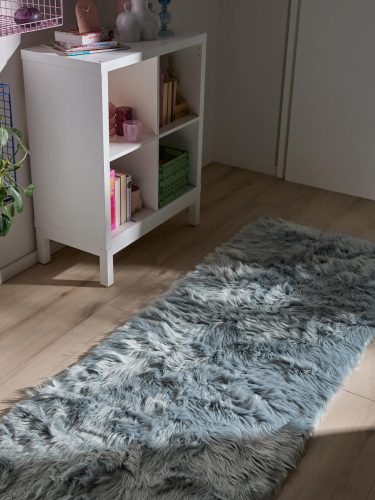 Washable Shaggy Rug Nanuk Blue 80x240 cm