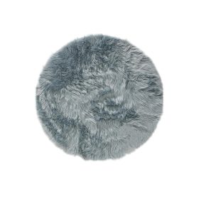 Washable Shaggy Rug Nanuk Blue ø 120 cm round