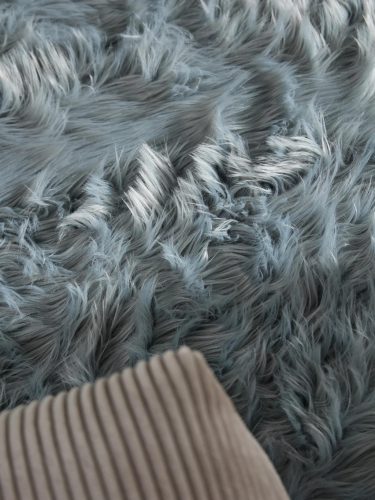 Washable Shaggy Rug Nanuk Blue ø 120 cm round