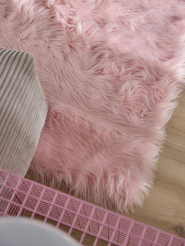 Washable Shaggy Rug Nanuk Pink 60x120 cm