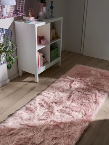 Washable Shaggy Rug Nanuk Pink 80x240 cm