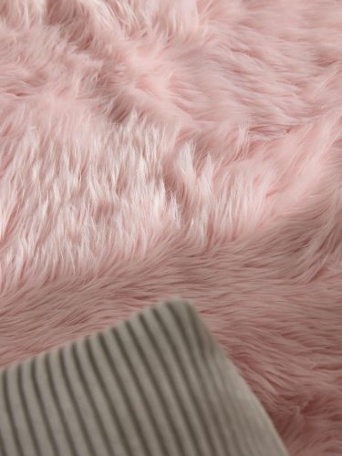 Washable Shaggy Rug Nanuk Pink ø 120 cm round