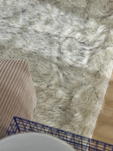 Washable Shaggy Rug Nanuk Black/White 80x150 cm