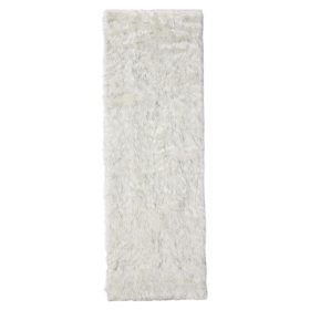 Washable Shaggy Rug Nanuk Black/White 80x240 cm