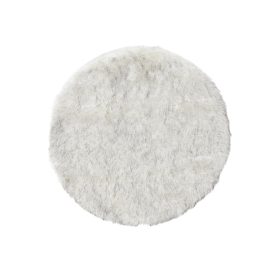 Washable Shaggy Rug Nanuk Black/White ø 80 cm round