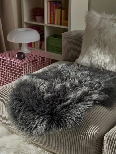 Washable Shaggy Rug Nanuk Charcoal 60x90 cm