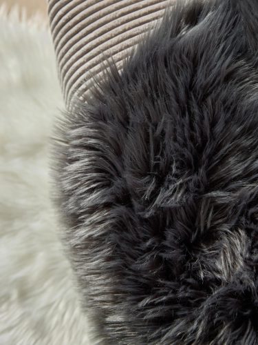 Washable Shaggy Rug Nanuk Charcoal 60x90 cm